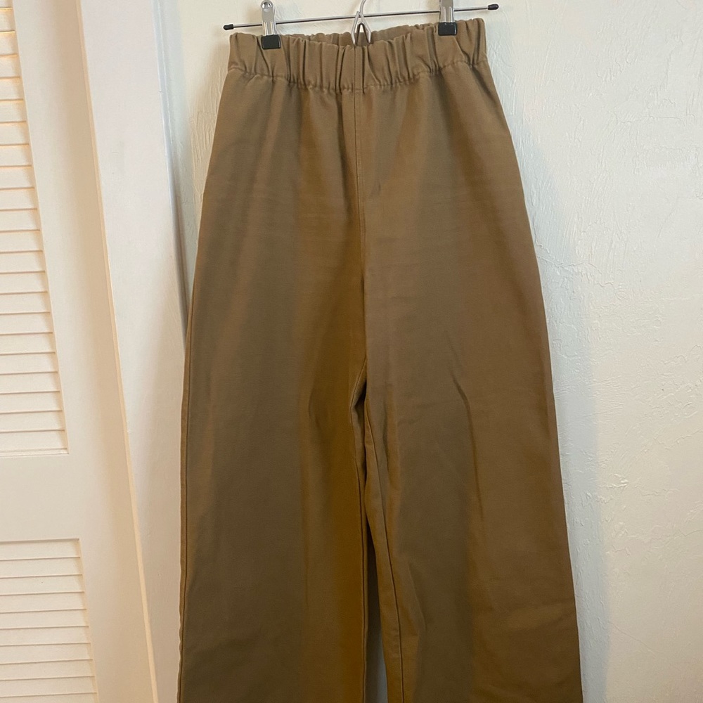 Elizabeth Suzann cotton canvas Florence pants. Size small/tall. Brown/clay.